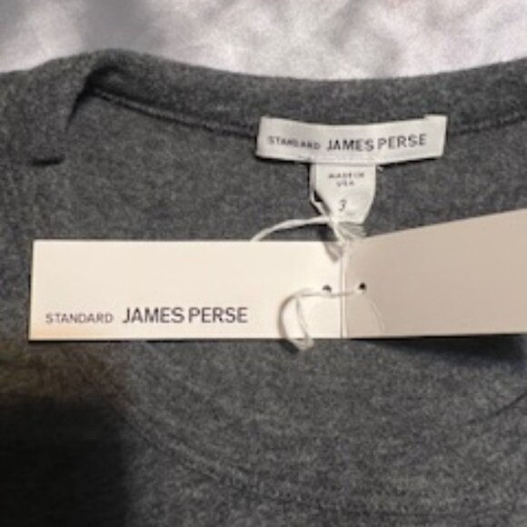 NWT James Perse Grey Heather Long Sleeve Tee Size 3 (M) - Picture 5 of 8
